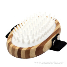 New Design Bamboo Wood Pet Bath Tool Brush